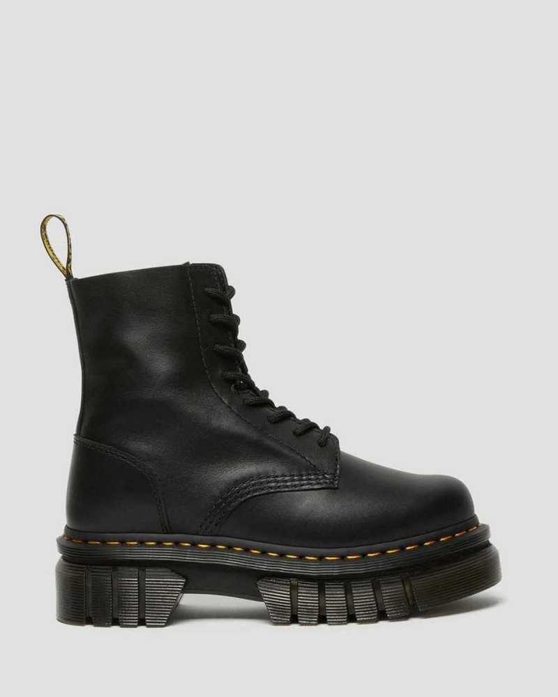 Dr Martens Audrick Nappa Leather Platform Ankle Boots Black | 10ISPDRQX