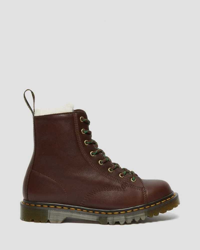 Dr Martens Barton Shearling Lined Leather Boots Brown | 06FUHCOAQ