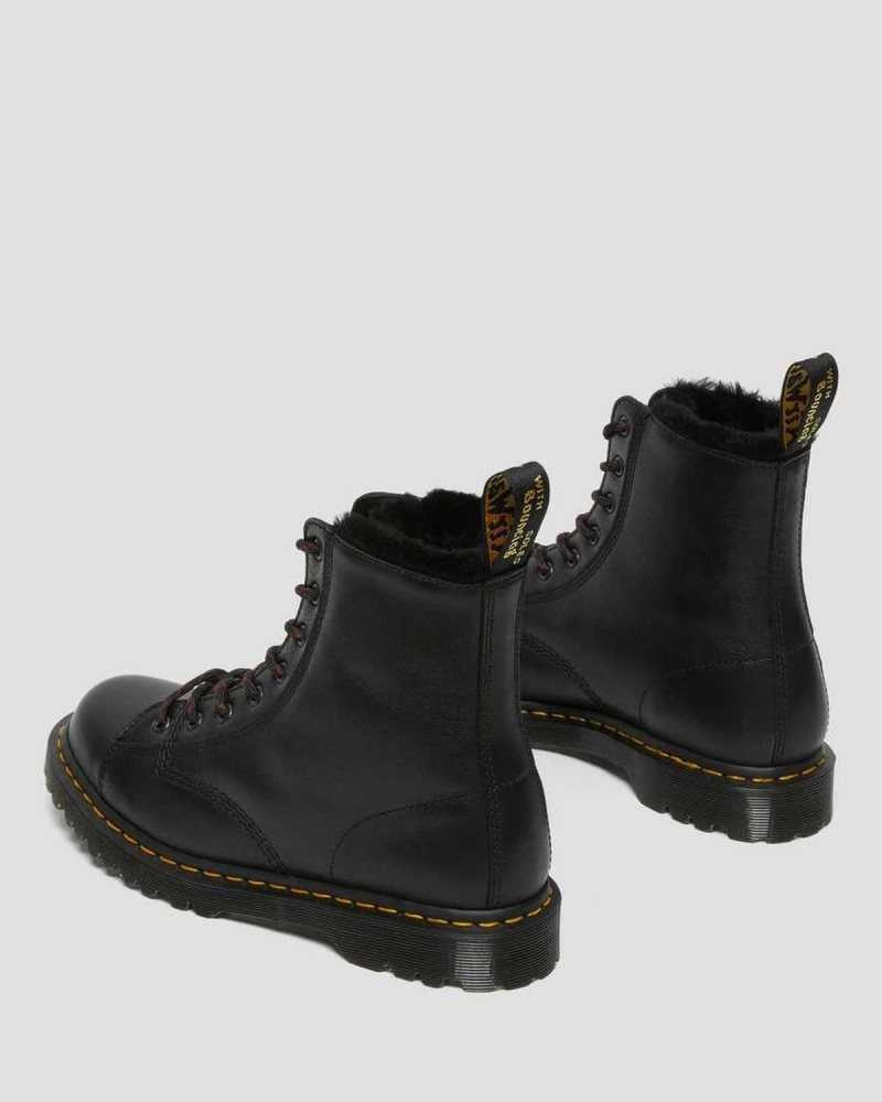 Dr Martens Barton Shearling Lined Leather Boots Black | 58AYWDSZH