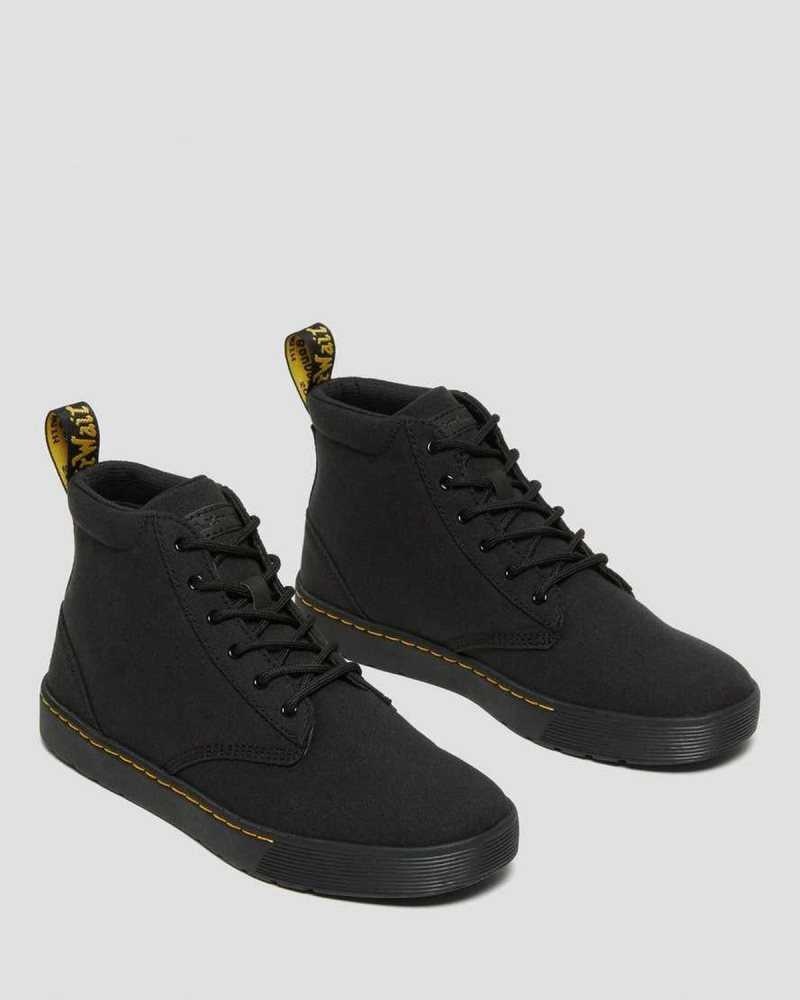 Dr Martens Cairo Canvas Chukka Boots Black | 30QMAELRY