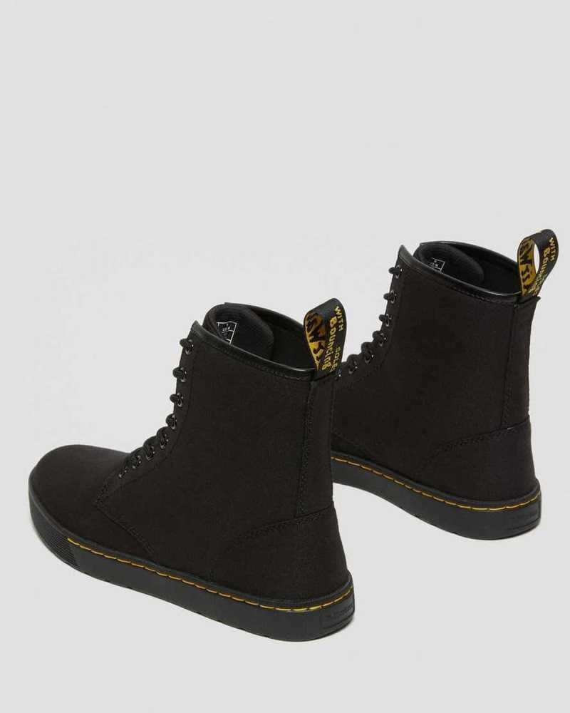 Dr Martens Cairo Canvas Lace Up Boots Black | 07CEJMFYV