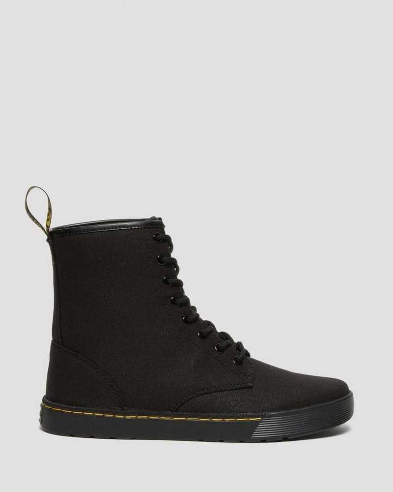 Dr Martens Cairo Canvas Lace Up Boots Black | 07CEJMFYV