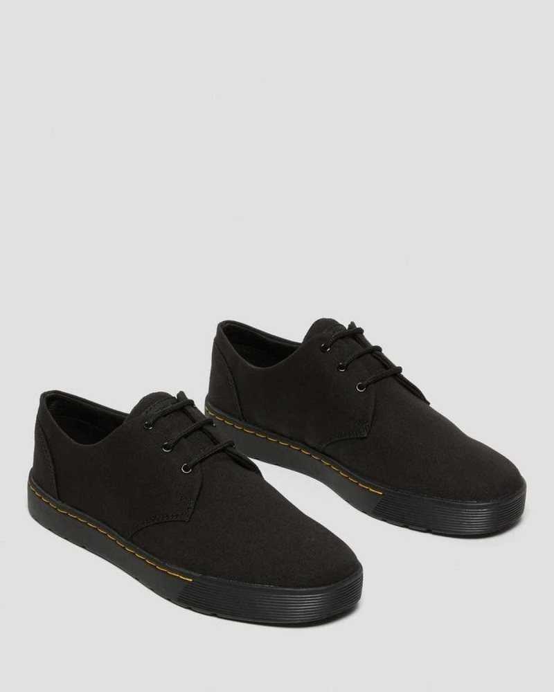 Dr Martens Cairo Low Canvas Shoes Black | 91SXEYGHC