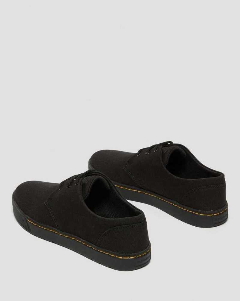 Dr Martens Cairo Low Canvas Shoes Black | 91SXEYGHC