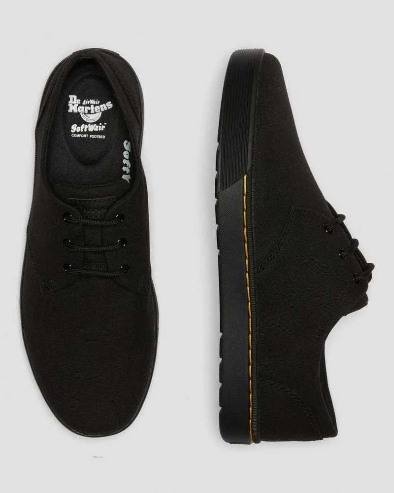 Dr Martens Cairo Low Canvas Shoes Black | 91SXEYGHC