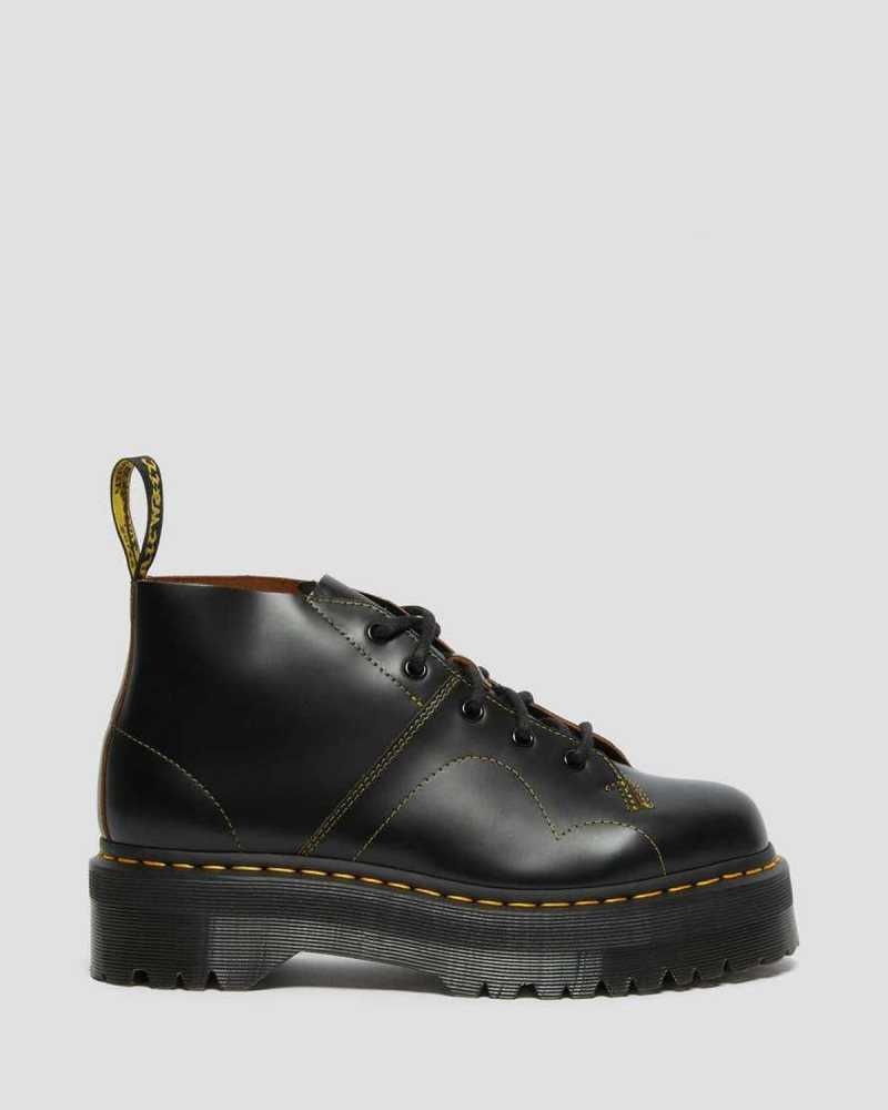 Dr Martens Church Platform Monkey Boots Black | 03MFPVODB