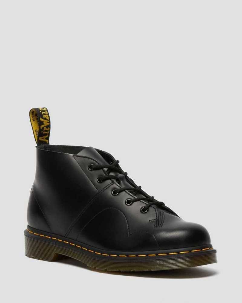 Dr Martens Church Smooth Leather Monkey Boots Black | 81UCWXQKJ