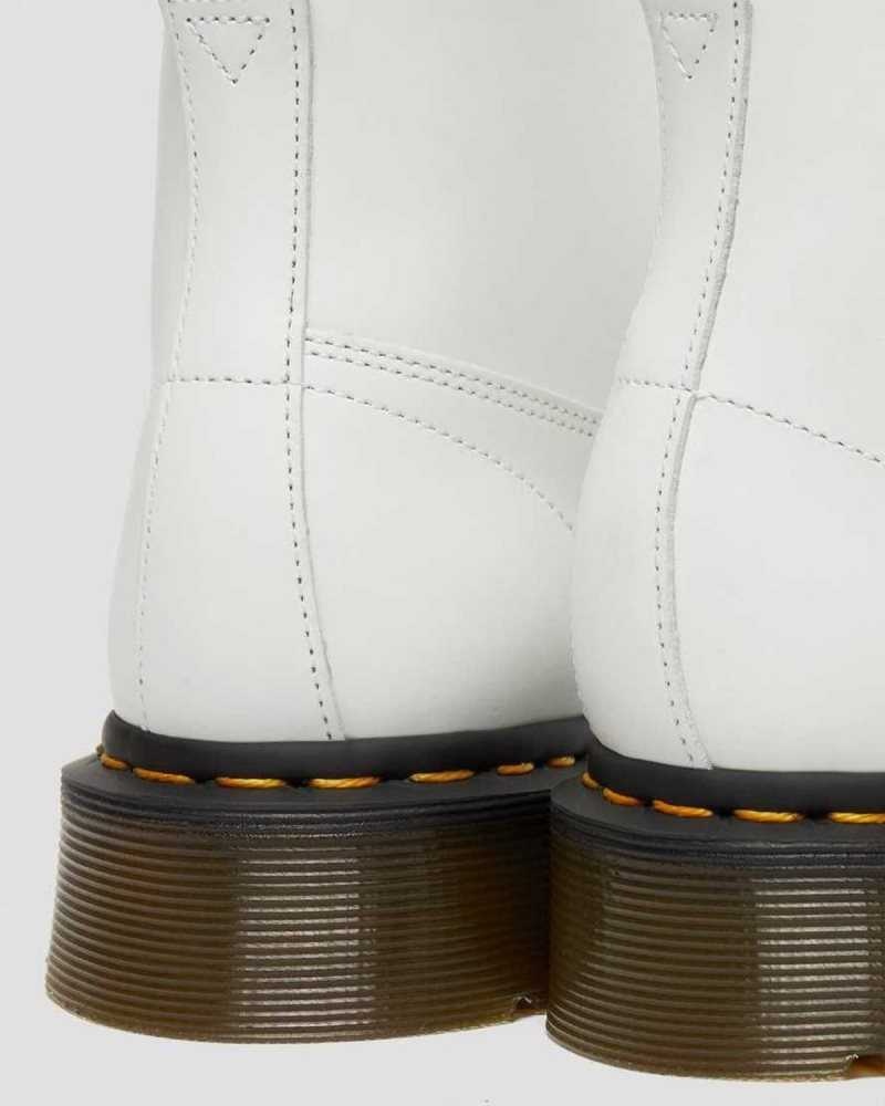 Dr Martens Church Smooth Leather Monkey Boots White | 72LDKSAVC