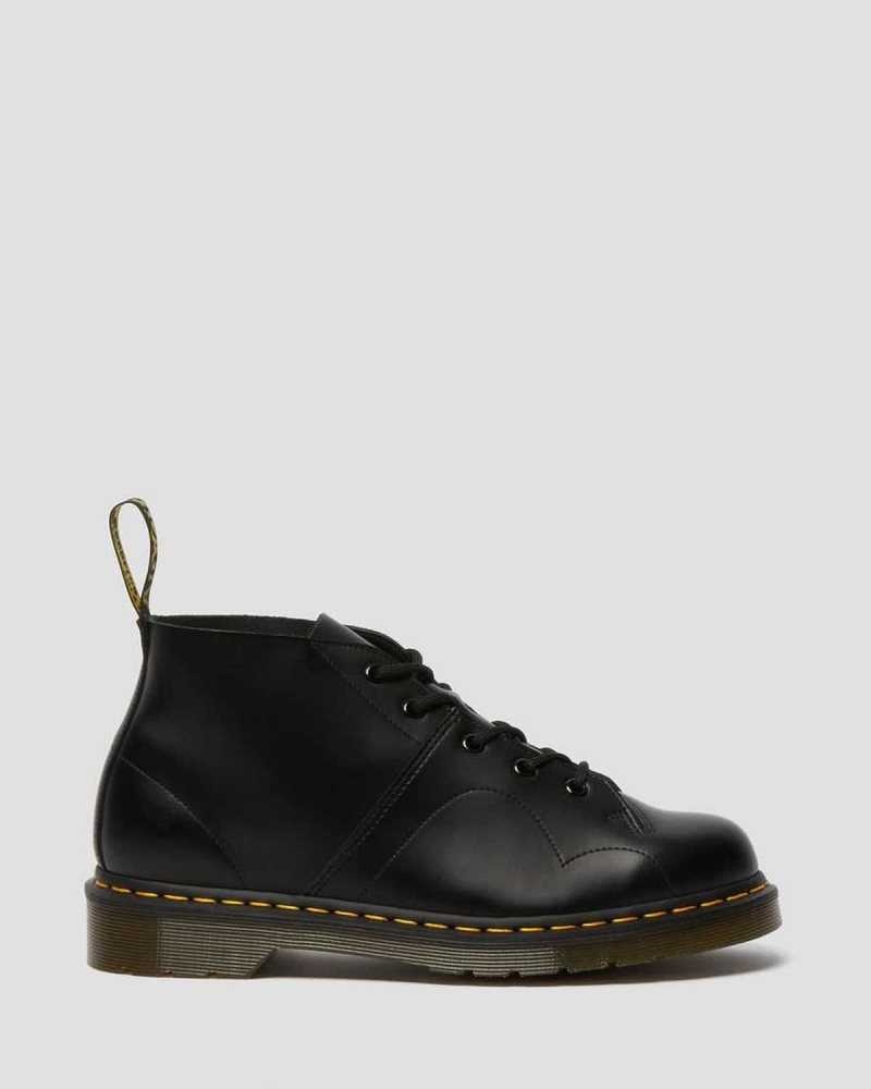 Dr Martens Church Smooth Leather Monkey Boots Black | 53IQFCOKW