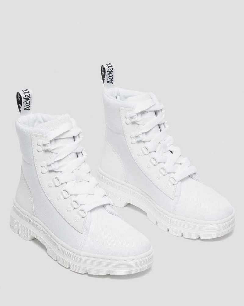 Dr Martens Combs Poly Casual Boots White | 14LRDQYCH