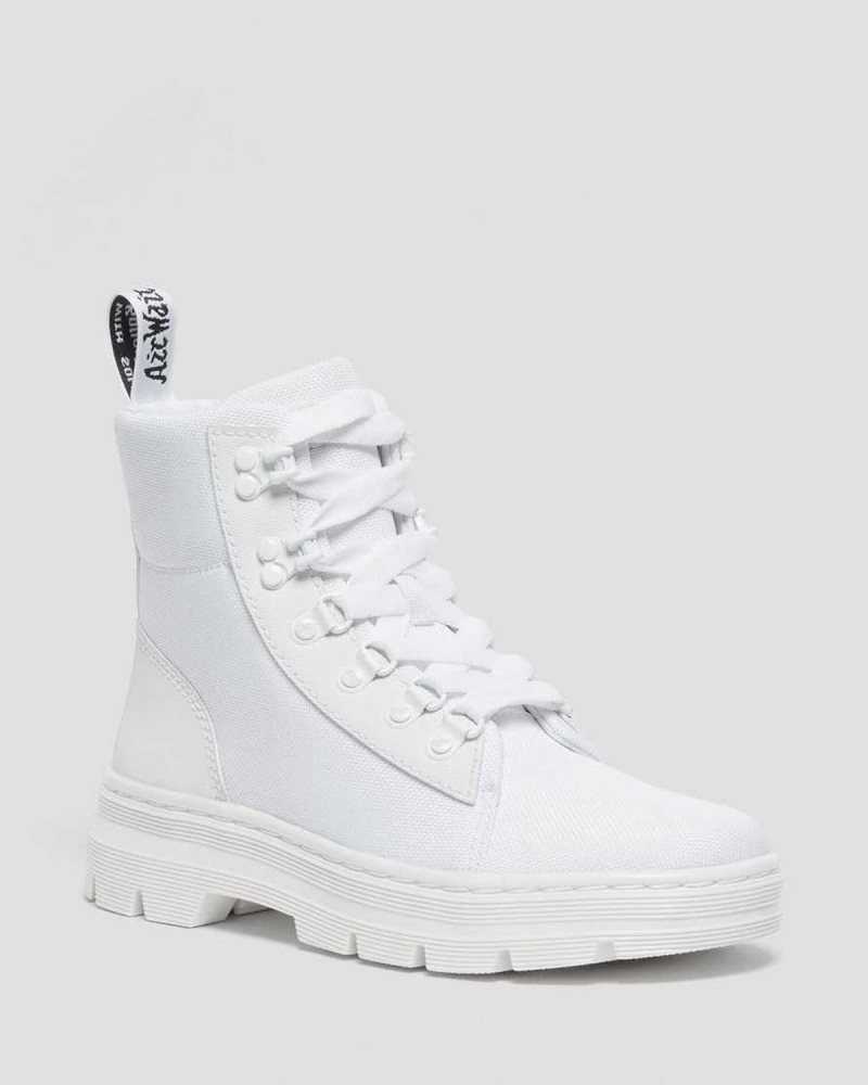 Dr Martens Combs Poly Casual Boots White | 14LRDQYCH