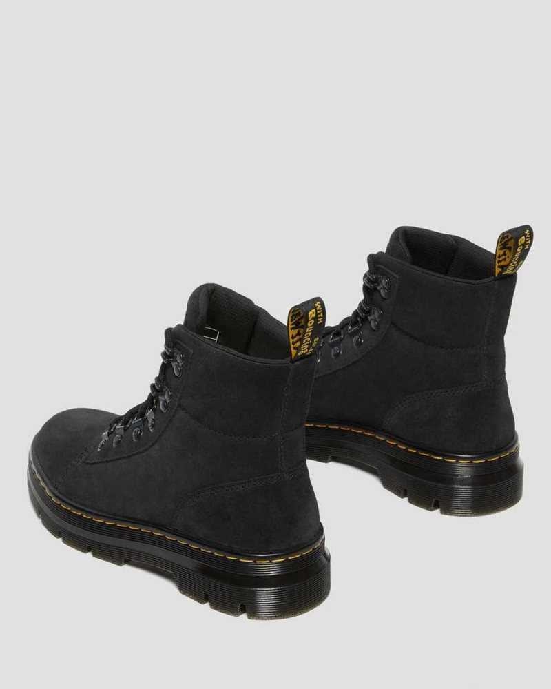 Dr Martens Combs Suede Casual Boots Black | 39HSBVLDA