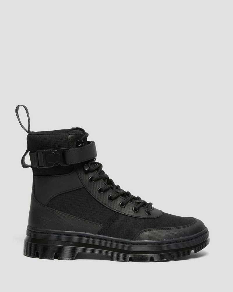 Dr Martens Combs Tech Poly Casual Boots Black | 20GVLMQUN