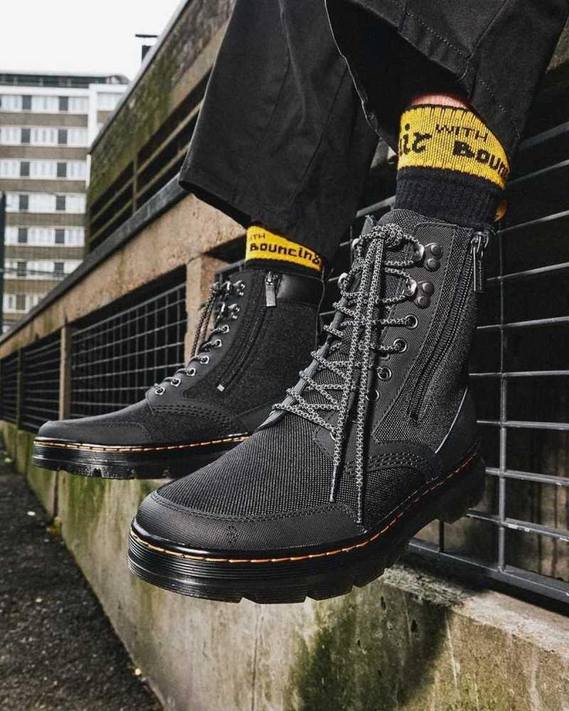 Dr Martens Combs Zip Casual Boots Black | 03CYDZJKN