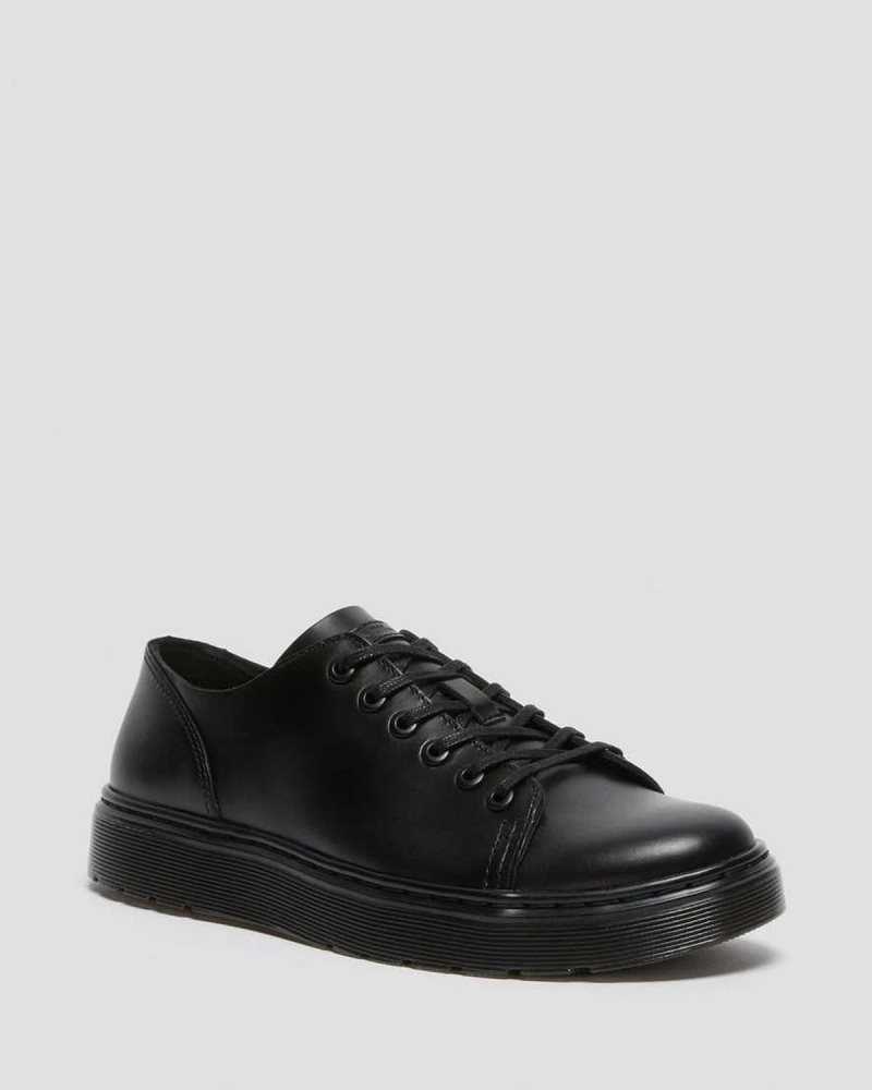 Dr Martens Dante Brando Leather Casual Shoes Black | 57MXEZQJN