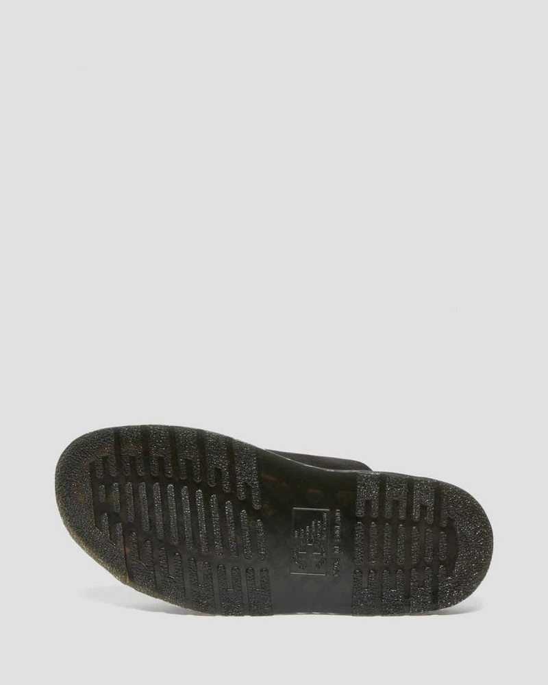 Dr Martens Dayne Suede Slide Sandals Black | 74OHGFCWB