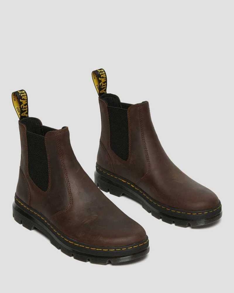 Dr Martens Embury Crazy Horse Leather Casual Boots Brown | 04DMKNLIU