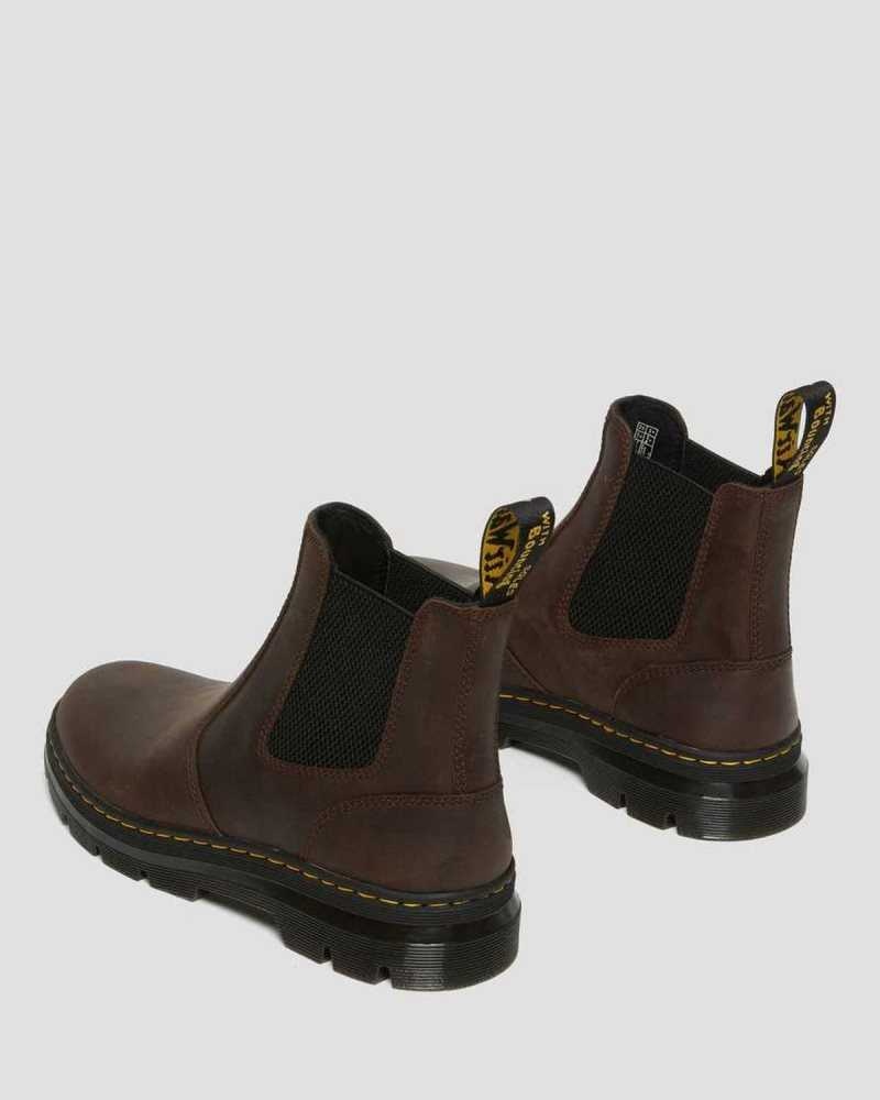 Dr Martens Embury Crazy Horse Leather Casual Boots Brown | 04DMKNLIU