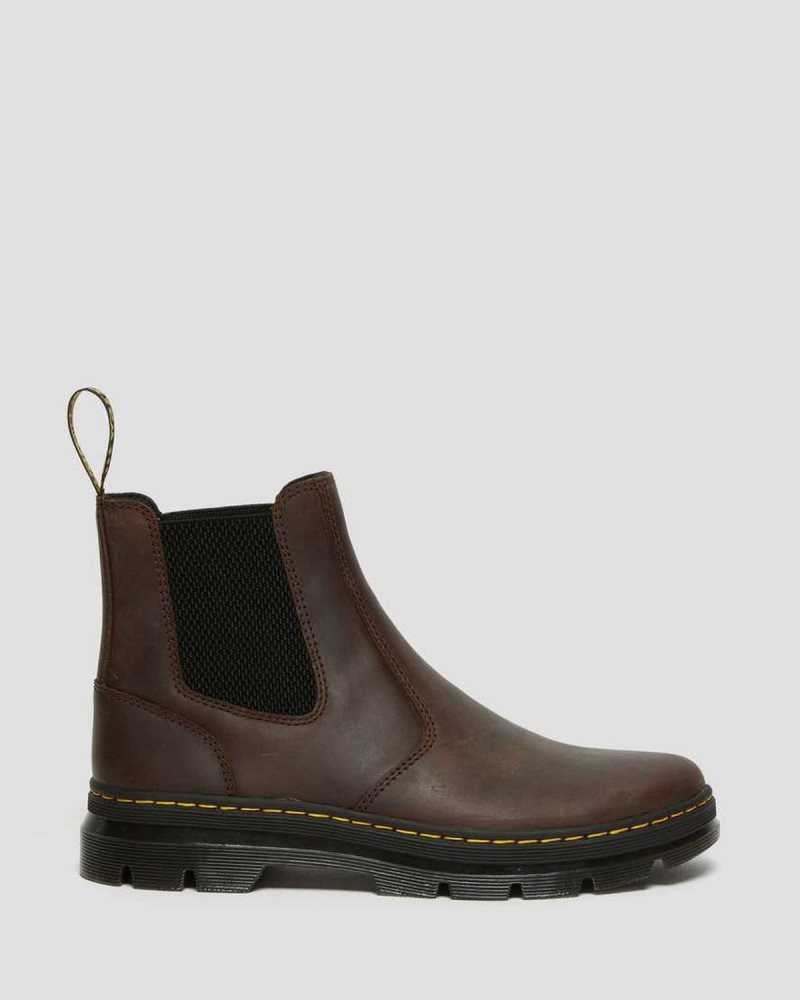 Dr Martens Embury Crazy Horse Leather Casual Boots Brown | 04DMKNLIU