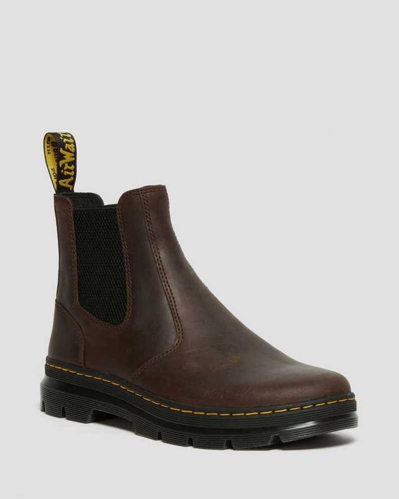 Dr Martens Embury Crazy Horse Leather Casual Boots Brown | 04DMKNLIU