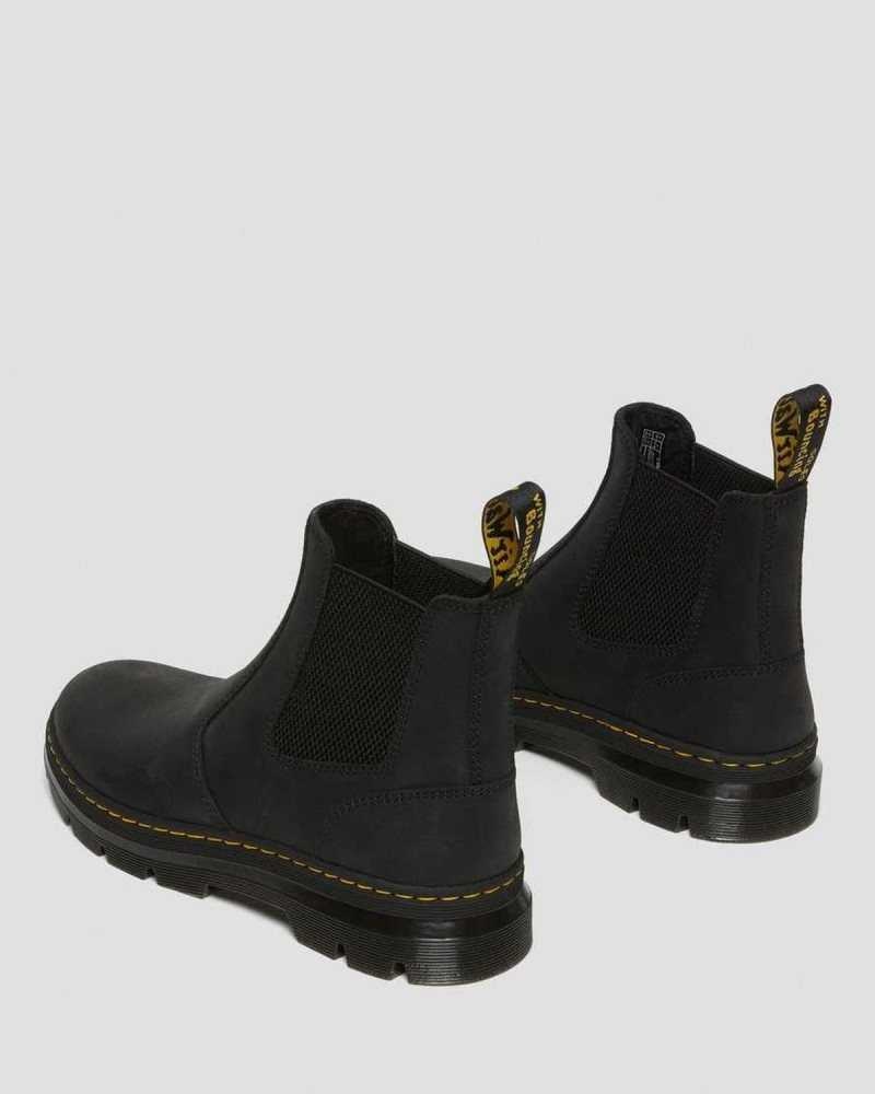 Dr Martens Embury Leather Casual Chelsea Boots Black | 05DBQGCJO