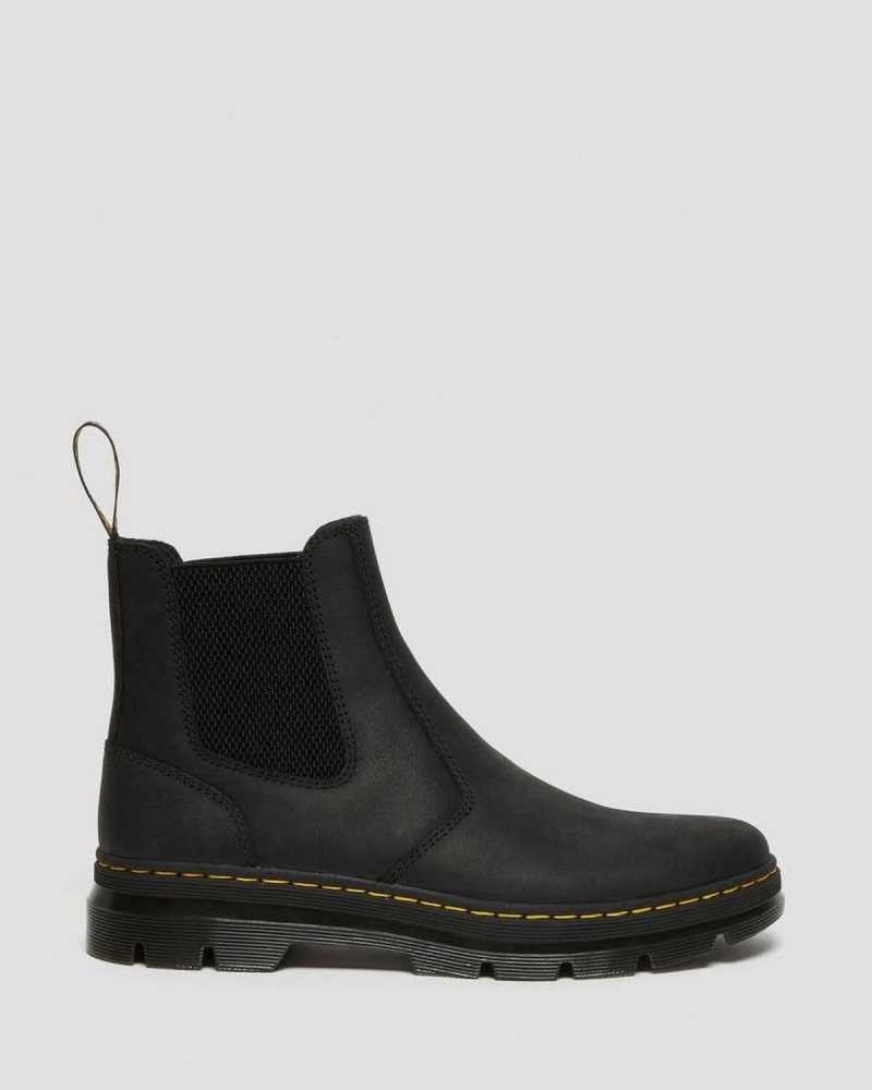 Dr Martens Embury Leather Casual Chelsea Boots Black | 05DBQGCJO