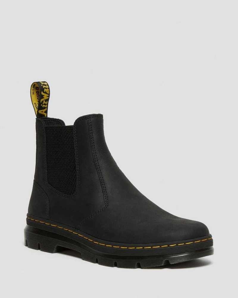 Dr Martens Embury Leather Casual Chelsea Boots Black | 05DBQGCJO