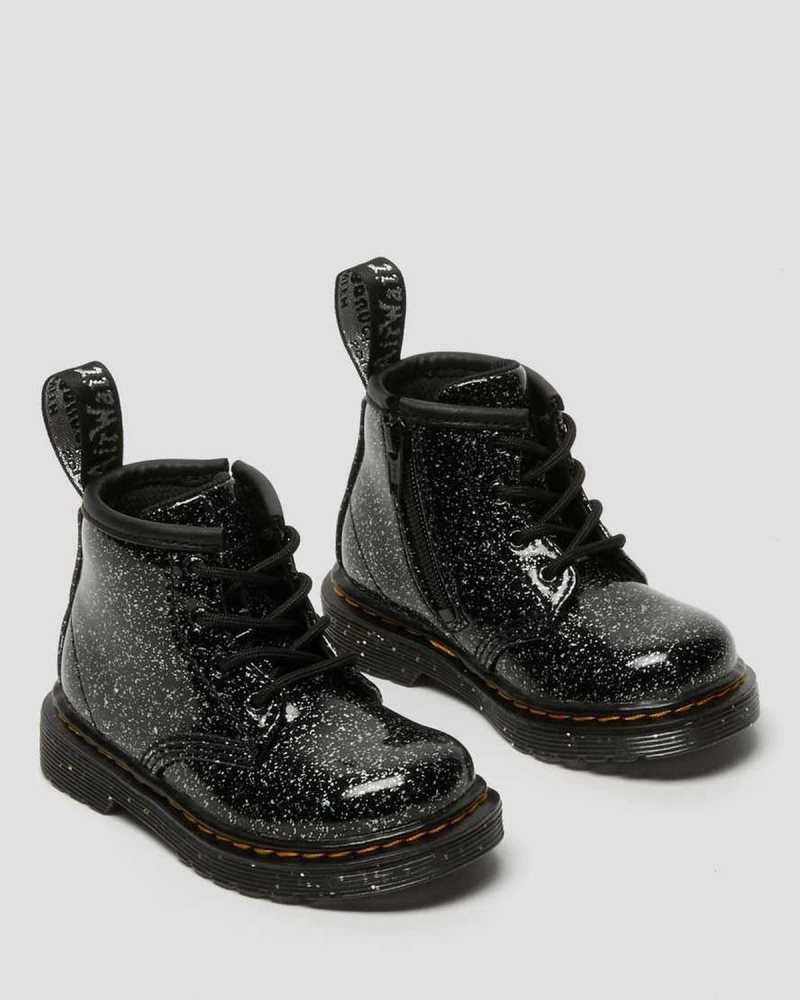 Dr Martens Infant 1460 Glitter Ankle Boots Black | 42SONYXRW