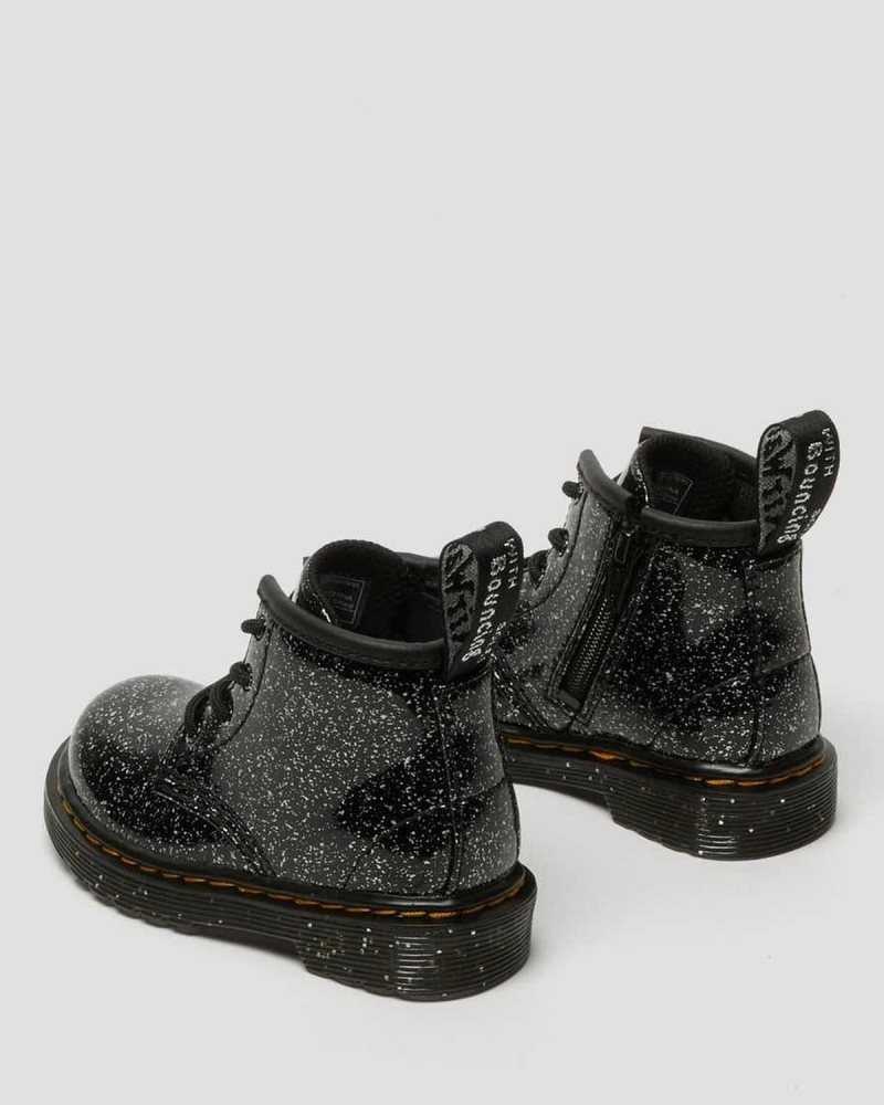 Dr Martens Infant 1460 Glitter Ankle Boots Black | 42SONYXRW