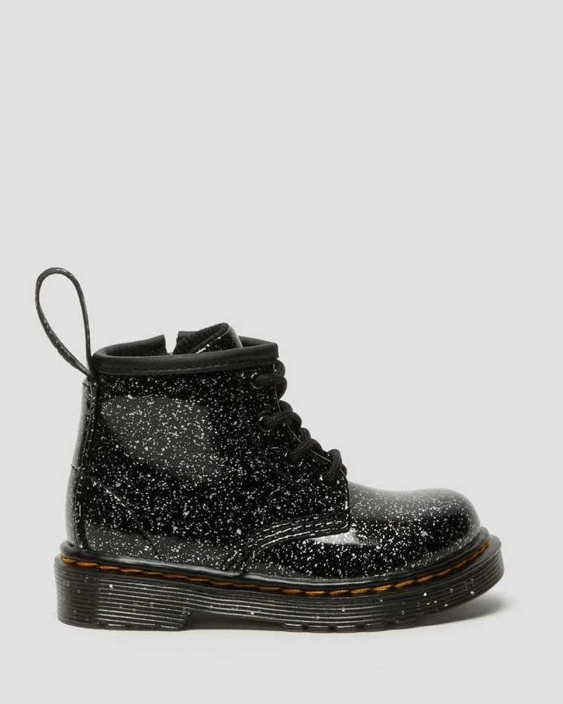 Dr Martens Infant 1460 Glitter Ankle Boots Black | 42SONYXRW