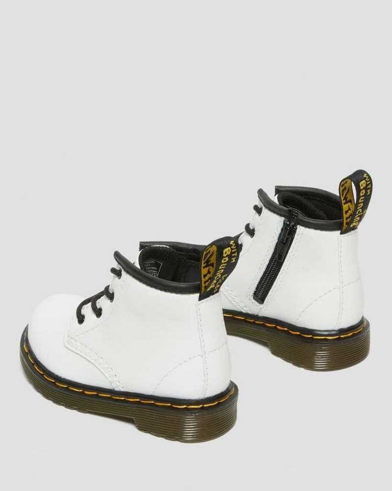 Dr Martens Infant 1460 Leather Lace Up Boots White | 46AHLJRZG