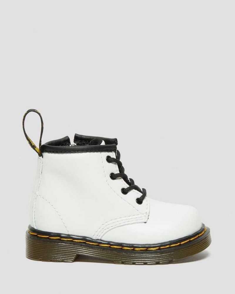 Dr Martens Infant 1460 Leather Lace Up Boots White | 46AHLJRZG