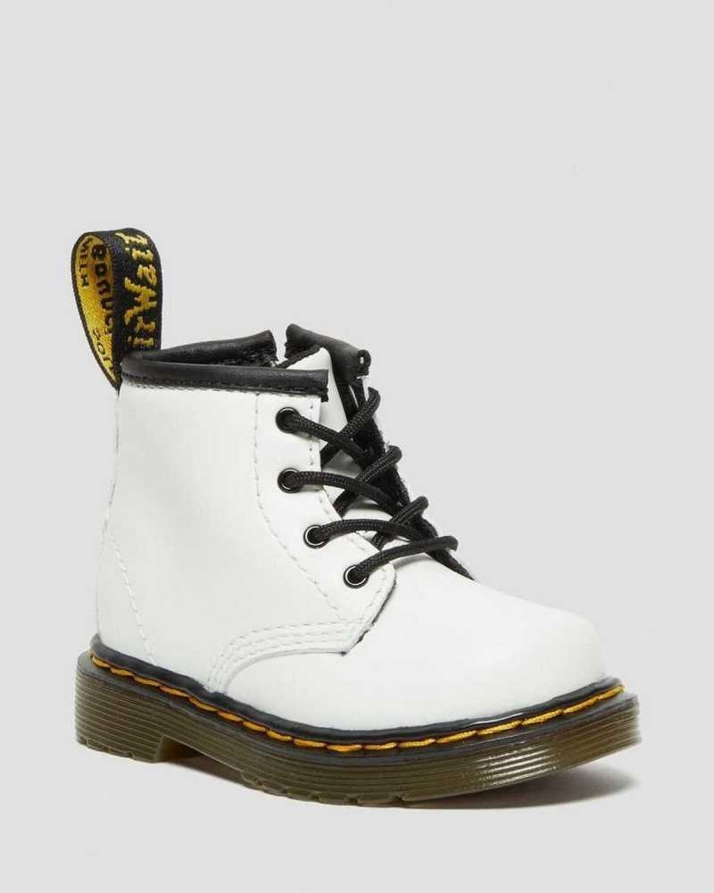 Dr Martens Infant 1460 Leather Lace Up Boots White | 46AHLJRZG