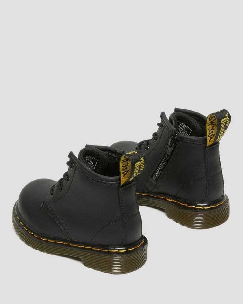 Dr Martens Infant 1460 Softy T Leather Lace Up Boots Black | 90QDVCSZO