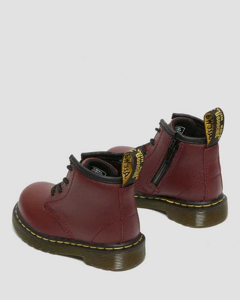 Dr Martens Infant 1460 Softy T Leather Lace Up Boots Pink Red | 53BWSMDXY