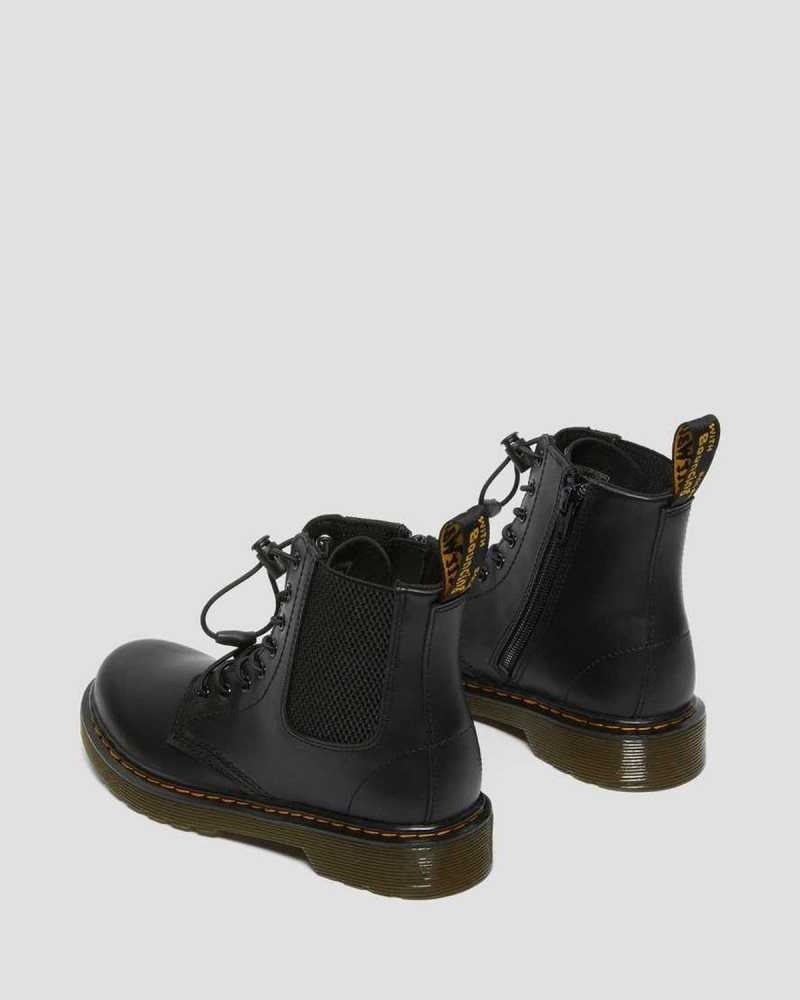 Dr Martens Junior 1460 Harper Leather Boots Black | 32HWPRDVJ