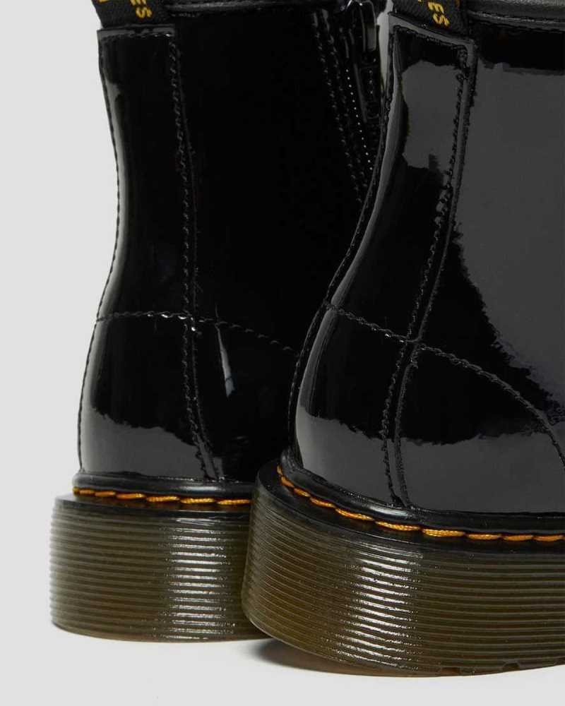 Dr Martens Junior 1460 Patent Leather Lace Up Boots Black | 05ZHBAFNQ