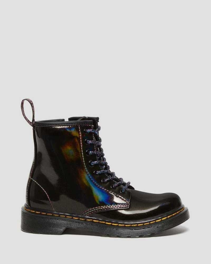 Dr Martens Junior 1460 Sparkle Rays Lace Up Boots Black | 52YXEHQDZ