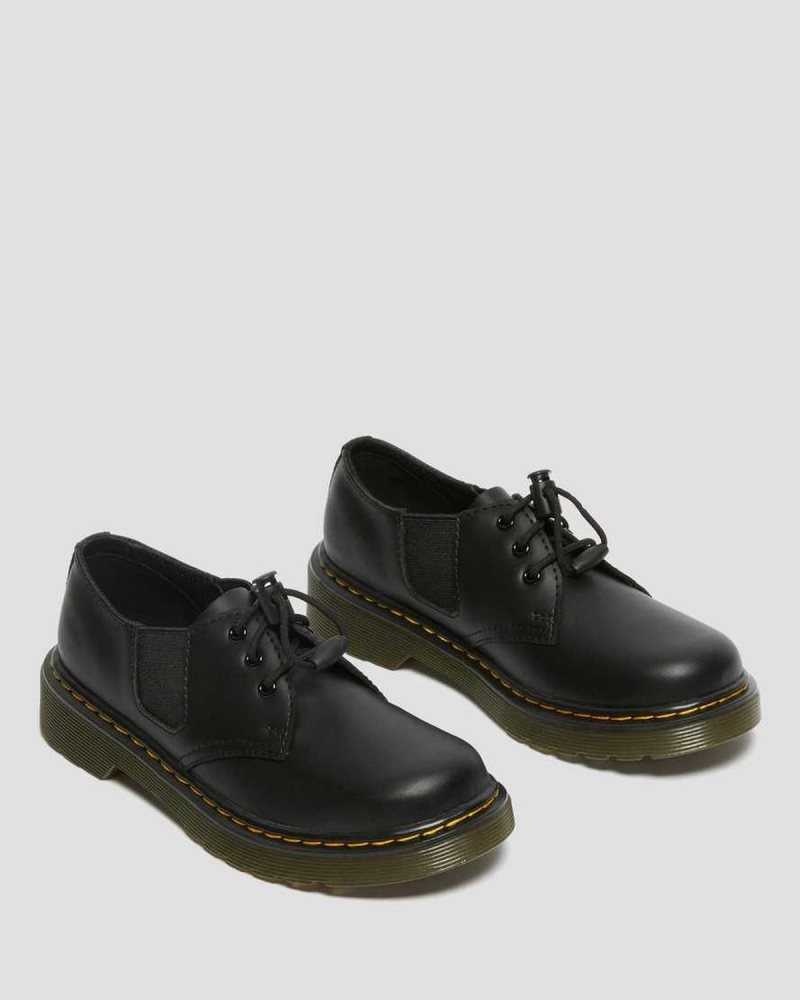 Dr Martens Junior 1461 Romario Leather Oxford Shoes Black | 47ZXEFWTP