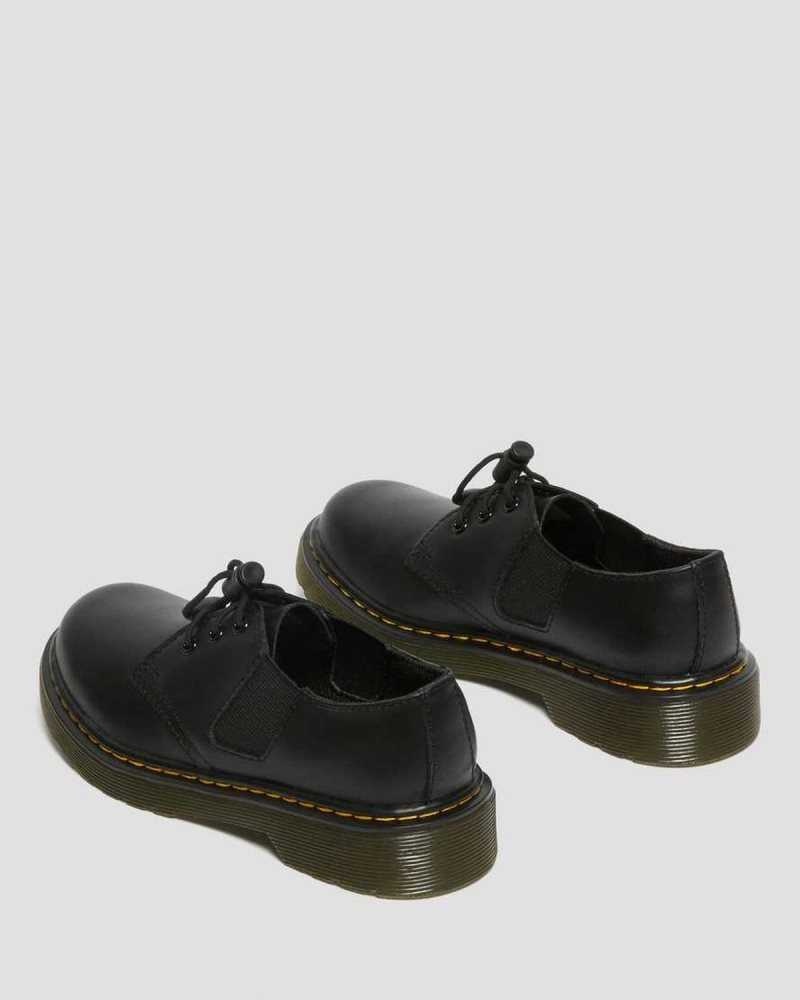 Dr Martens Junior 1461 Romario Leather Oxford Shoes Black | 47ZXEFWTP