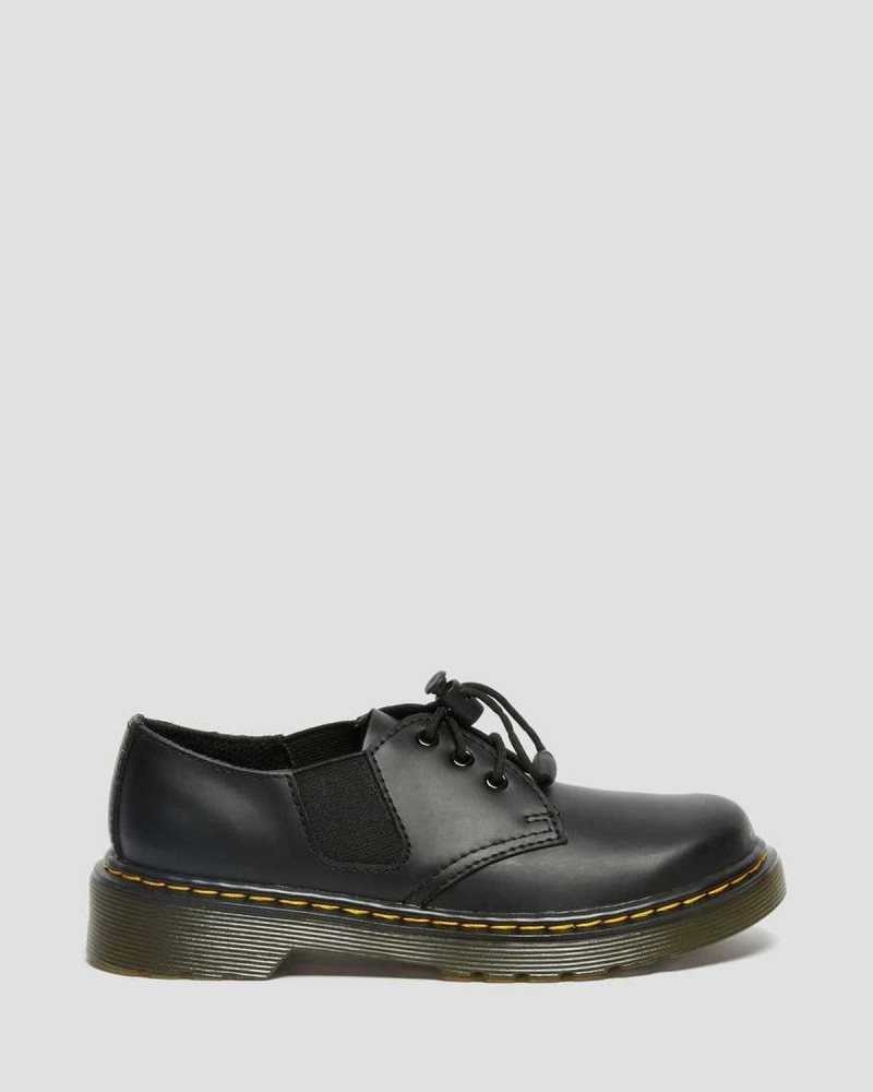 Dr Martens Junior 1461 Romario Leather Oxford Shoes Black | 47ZXEFWTP