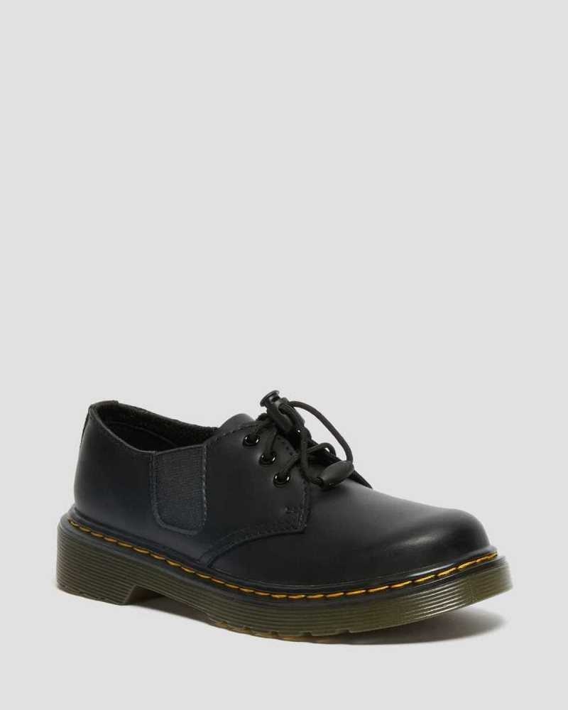 Dr Martens Junior 1461 Romario Leather Oxford Shoes Black | 47ZXEFWTP