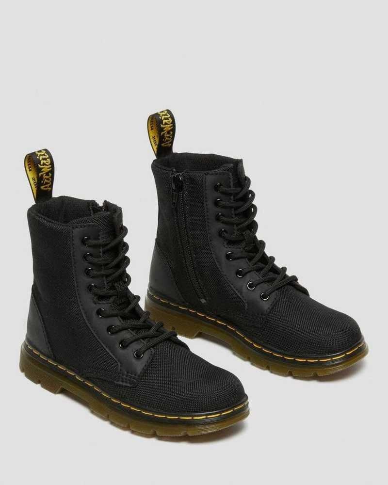 Dr Martens Junior Combs Extra Tough Poly Casual Boots Black | 91BIUJFKZ