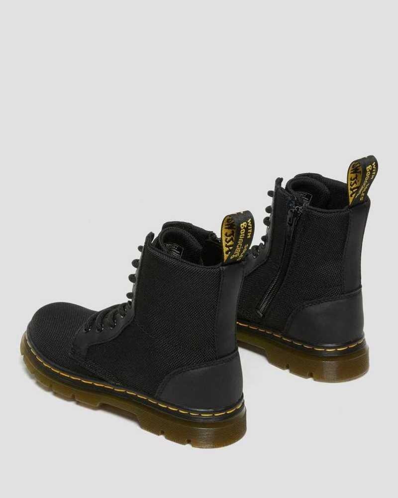 Dr Martens Junior Combs Extra Tough Poly Casual Boots Black | 91BIUJFKZ