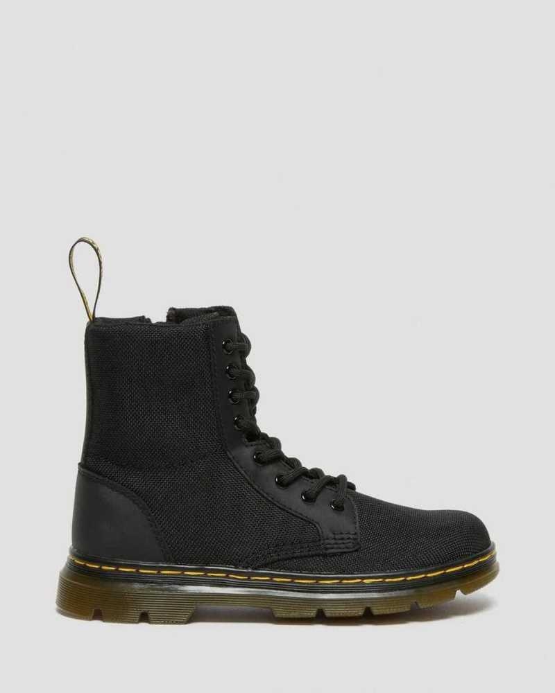 Dr Martens Junior Combs Extra Tough Poly Casual Boots Black | 91BIUJFKZ