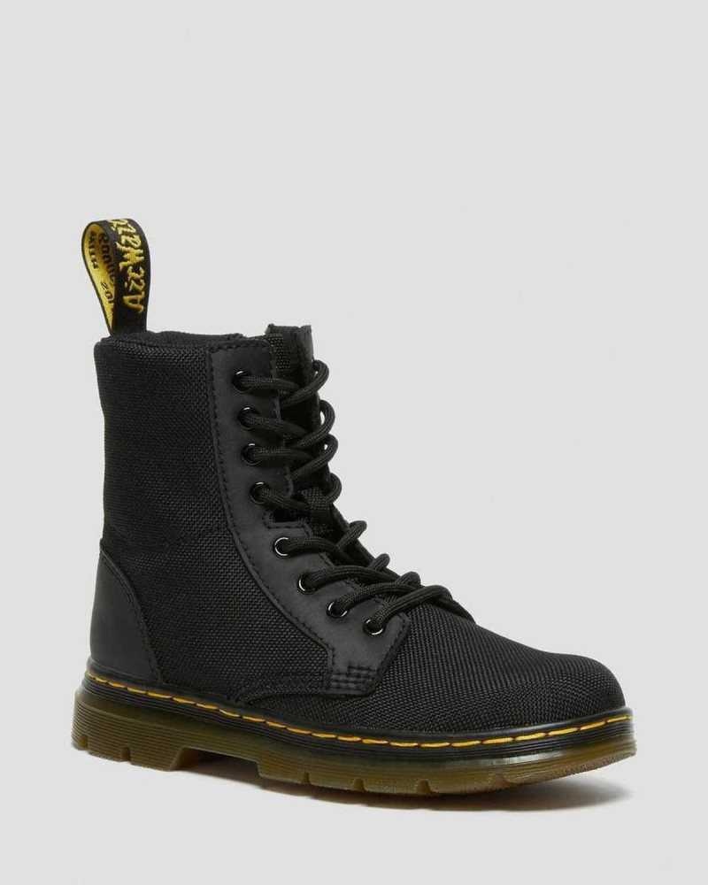 Dr Martens Junior Combs Extra Tough Poly Casual Boots Black | 91BIUJFKZ