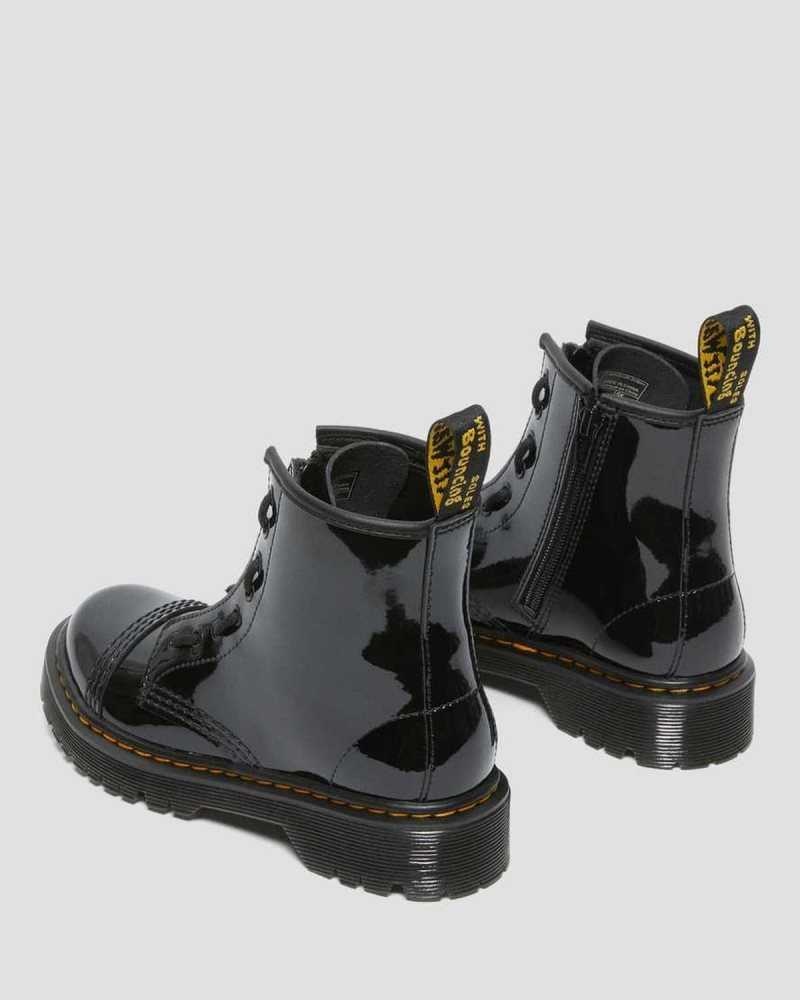 Dr Martens Junior Sinclair Bex Patent Leather Boots Black | 89TEXRBZS