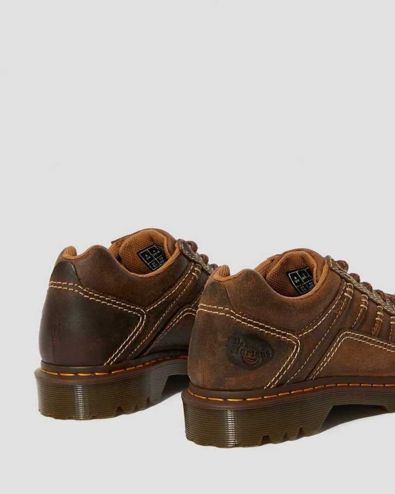 Dr Martens Keith Leather Casual Shoes Brown | 57IVHEGUP