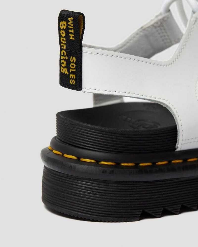 Dr Martens Nartilla Leather Gladiator Sandals White | 01CZJIKGY