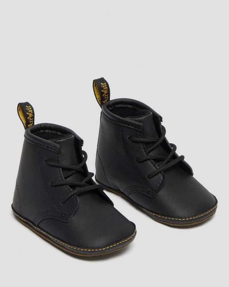 Dr Martens Newborn 1460 Auburn Leather Booties Black | 02KIGWSFL